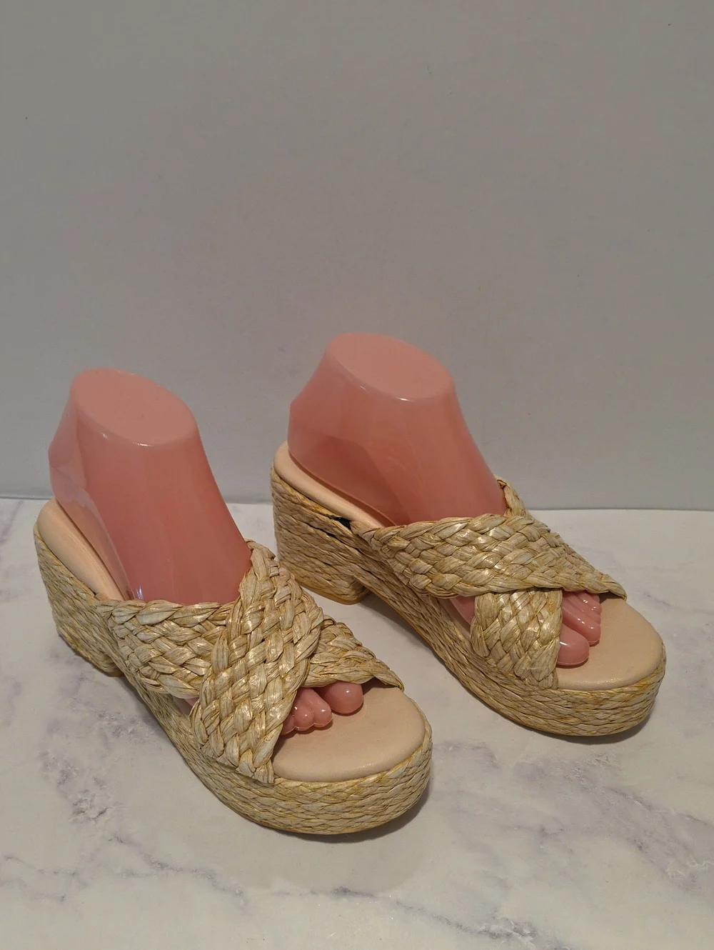 Beach By Matisse Woven Braided Platform Sandal in Natural Straw - Women